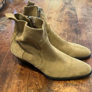 Western Zara suede ankle boots